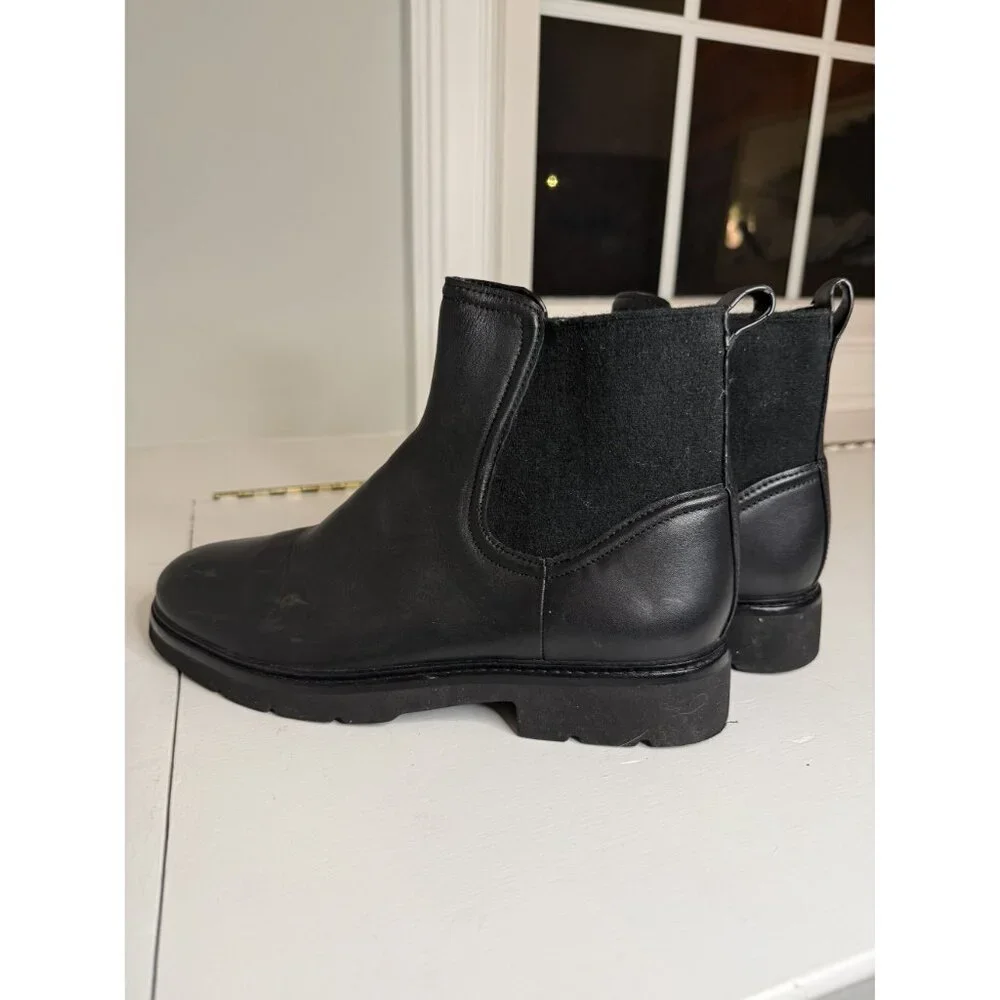 NEW Vince Rue Chelsea Ankle Boot Black Leather Womens US 10 EU 41 $395 [jb]